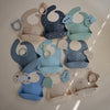 MUSHIE - Silicone Baby Bib - Cambridge Blue Confetti