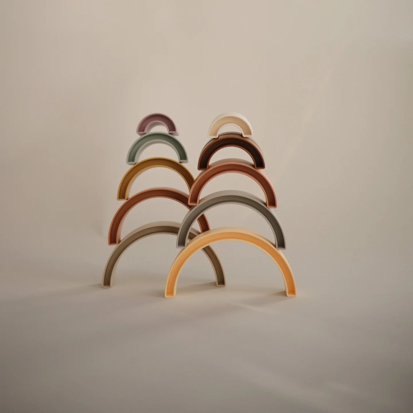 MUSHIE - Rainbow Stacker Toy - Hillside | Made in Denmark