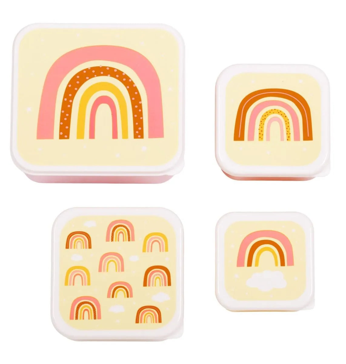 A LITTLE LOVELY COMPANY - Lunch & snack box set - Rainbows